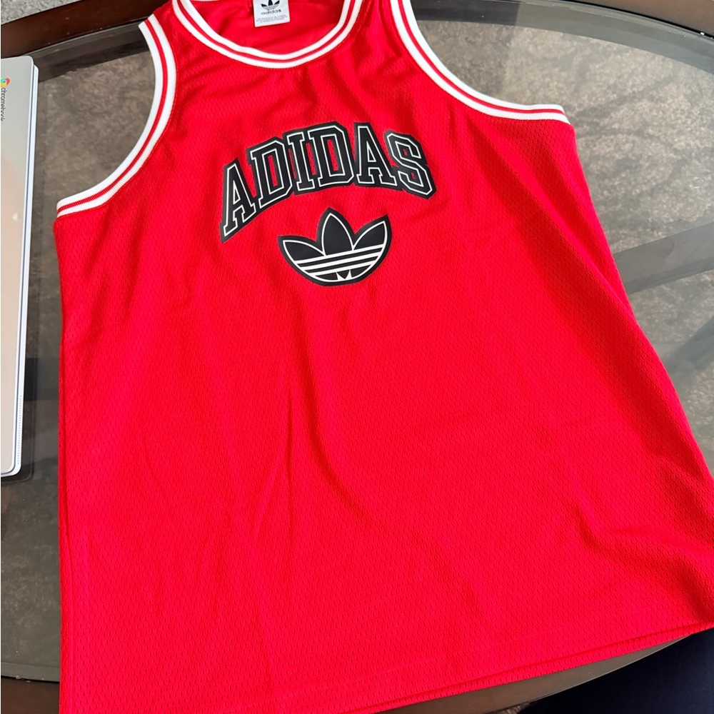 Adidas Bold Red Sleeveless Top boys Large